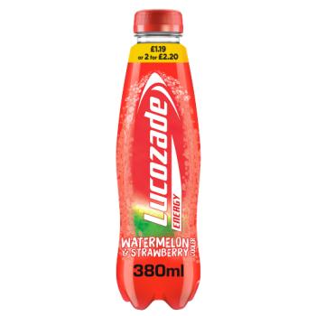 Lucozade Energy Drink Watermelon and Strawberry 380ml PMP £1.19