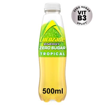 Lucozade Energy Zero Sugar Drink Tropical 500ml