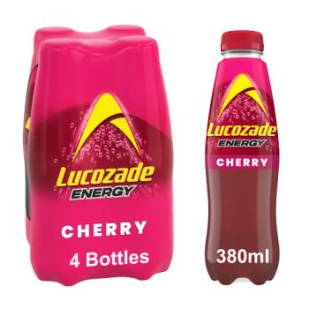 Lucozade Energy Drink Wild Cherry 4x380ml 