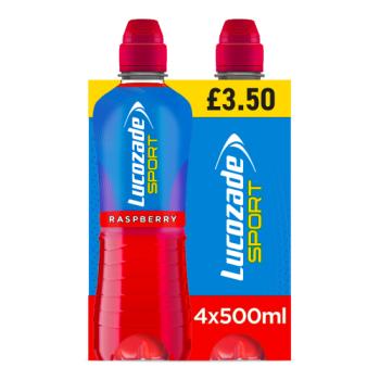 Lucozade Sport Drink Still Raspberry 4x500ml PMP £3.50