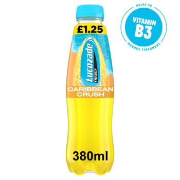 Lucozade Energy  Drink Caribbean Crush 380ml PMP £1.25