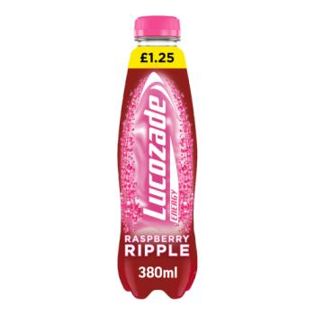 Lucozade Energy Drink Raspberry Ripple 380ml PMP £1.25