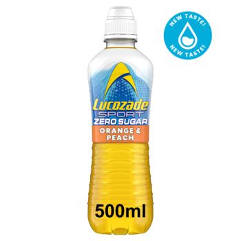 Lucozade Sport Zero Sugar Drink Orange & Peach 500ml