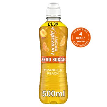 Lucozade Sport Zero Orange & Peach 500ml £1.39 PMP