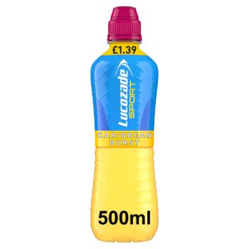 Lucozade Sport Drink Caribbean Burst 500ml PMP £1.39
