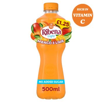 Ribena Mango and Lime Juice Drink No Added Sugar 500ml PMP £1.25