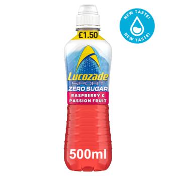 Lucozade Sport Drink Zero Sugar Raspberry & Passion Fruit 500ml PMP £1.50