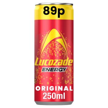 Lucozade Energy Drink Original 250ml PMP 89p 