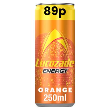 Lucozade Energy Drink Orange 250ml 89p PMP