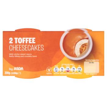 Asda Toffee Cheesecakes 2 x 100g (200g)