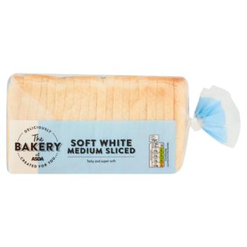 Asda The Bakery Soft White Medium Sliced 800g