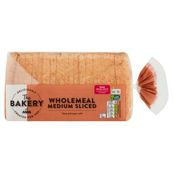 Asda The Bakery Wholemeal Medium Sliced 800g