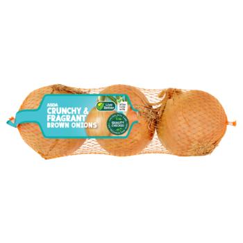 Asda 3 Crunchy & Fragrant Brown Onions