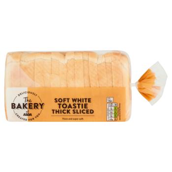 Asda The Bakery Soft White Toastie Thick Sliced 800g
