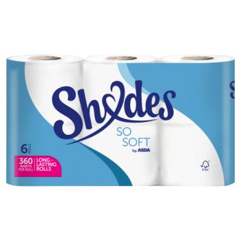 Shades by ASDA So Soft 6 Long-Lasting Rolls