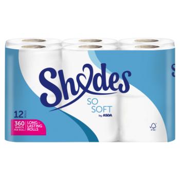 Shades by ASDA So Soft 12 Long-Lasting Rolls