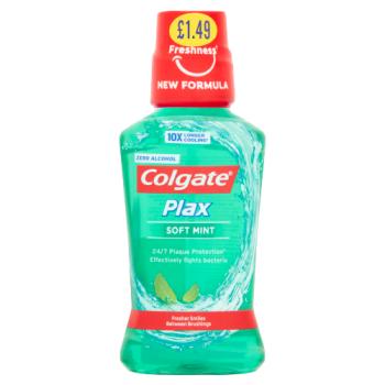 Colgate Plax Soft Mint 250ml PMP £1.49