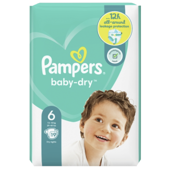 Pampers Baby-Dry Size 6, 19 Nappies PM £5.49 