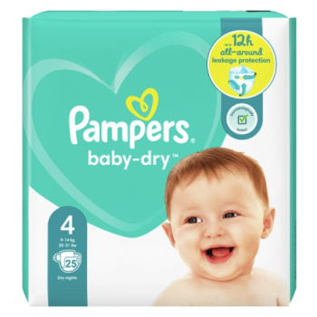 Pampers Baby Dry Size 4 25pk PM £5.49 