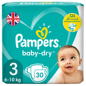 Pampers Baby Dry Size 3 30pk PM £5.49 