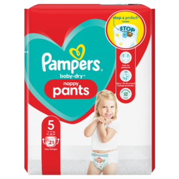Pampers Baby Dry Nappy Pants Size 5 21pk PM £5.49 