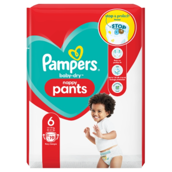 Pampers Baby Dry Nappy Pants Size 6 19pk PM £5.49 