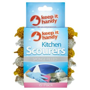 Keep It Handy Kitchen Scourers Sponge Filled 6 Pack