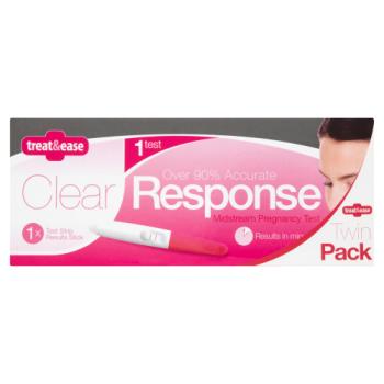 Treat&ease Clear Response Midstream Pregnancy Test Twin Pack