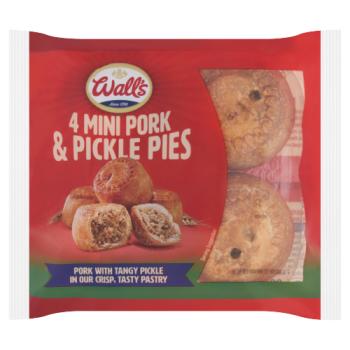 Wall's 4 Mini Pork & Pickle Pies 200g