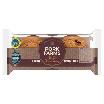 Pork Farms Metton Mowbray 2 Mini Pork Pies 100g