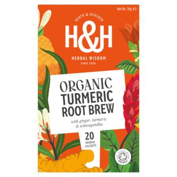 Heath & Heather Organic Turmeric Root Brew 20 Herbal Sachets 30g