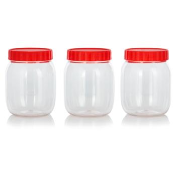 Sunpet Plastic Food Jars 500ml Set of 3