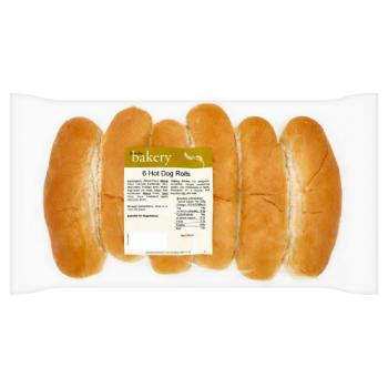 From the Bakery 6 Hot Dog Rolls