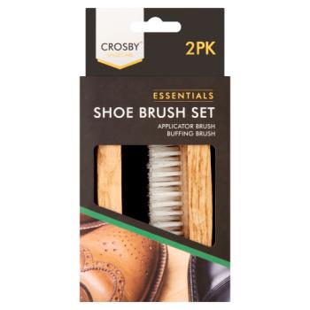 Crosby Shoecare Essentials 2 Shoe Brush Set