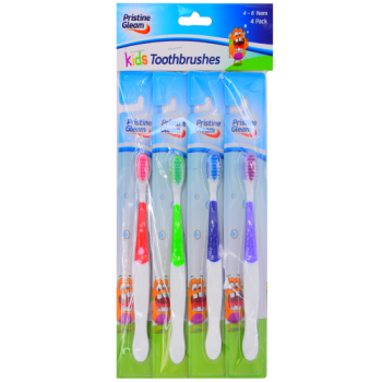 Pristine Gleam Kids Toothbrushes 4-6 Years 4pk 