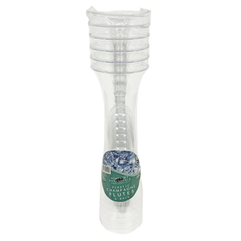 Homeware Essentials Plastic Champagne Flutes 6pk 