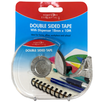 Homeware Essentials Double Sided Tape with Dispenser 18mm x 10m 