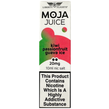 Liberty Flights Moja Juice Kiwi Passionfruit Guava Ice E-Liquid 20mg 10ml 
