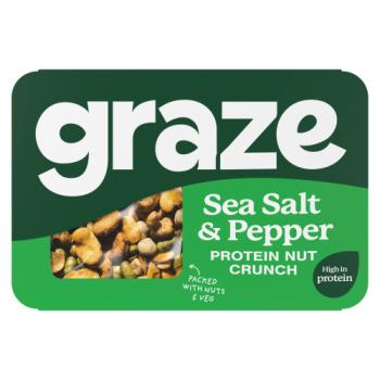 Graze  Nut and Crunch Snacks Sea Salt & Pepper 28g 