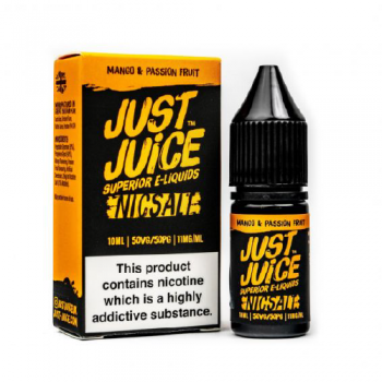 Just Juice 50/50 Nic Salts Mango & Passion Fruit E-Liquid 11mg 10ml 