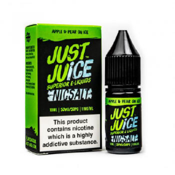 Just Juice 50/50 Nic Salts Apple & Pear on Ice E-Liquid 11mg 10ml 