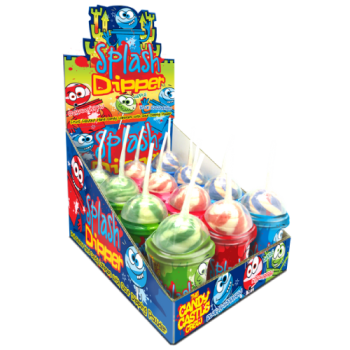 The Candy Castle Crew Splash Dipper Lollipop with Sour Dipping Powder 45g (Flavour May Vary)
