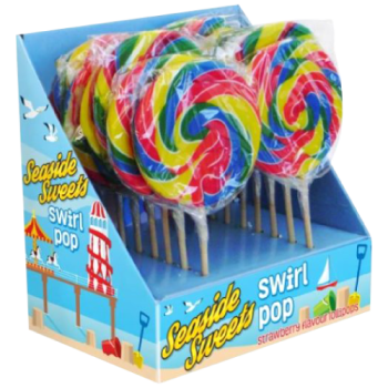 Seaside Sweets Swirl Pop Strawberry Flavour 50g 