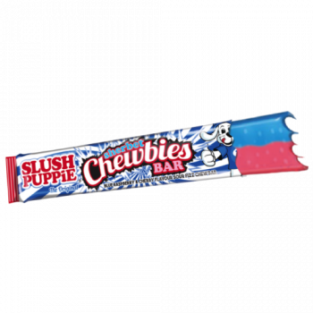 Slush Puppie Sherbet Chewbies Bar Blue Raspberry & Cherry Chew Bar 25g 