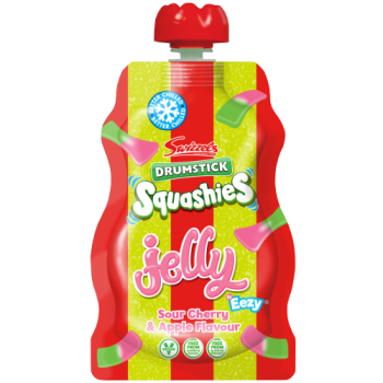 Swizzels Drumstick Squashies Sour Cherry & Apple Flavour Jelly Pouch 80g 