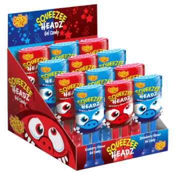 The Candy Castle Crew Squeezee Headz Gel Candy 30g (Flavour May Vary) 