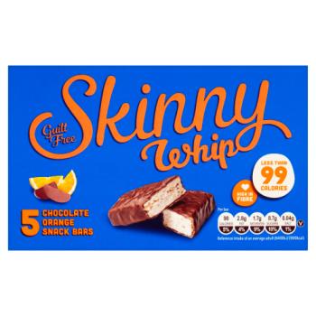 Skinny Whip 5 Chocolate Orange Snack Bars 5 x 25g