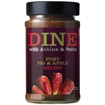 Dine with Atkins & Potts Port, Fig & Apple Relish 255g