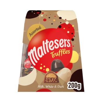 Maltesers Assorted Truffles White, Dark and Milk Chocolate Gift Box of Chocolates 200g
