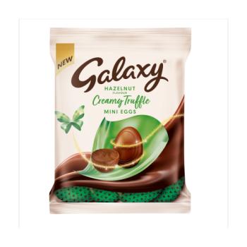 Galaxy Milk Chocolate & Creamy Hazelnut Truffles Easter Mini Eggs Bag 74g